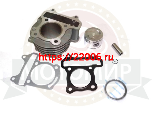 Цилиндр в сборе с поршнем 4-х такт. скутер (50см3) 39,00 мм, H70мм, h53мм (цил.+поршень+палец+кол.) фото 2