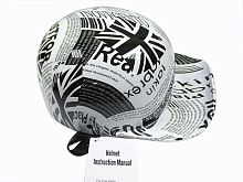 Мотошлем кепка белый (с рисунком) (L)