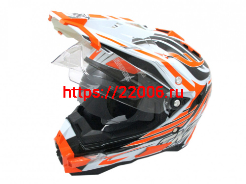Мотошлем THH TX-27№1 white/orange (S)