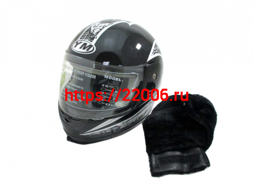 Мотошлем YM-806 черный (S)