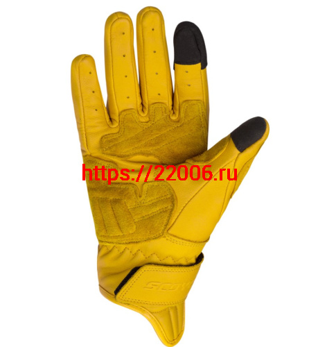 Перчатки SCOYCO (оригинал) MC-154, кожанные желтые, р-р 2XL фото 2
