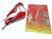 Защита рук алюминиевая универсальная с креплением на 22 руль красная Monster