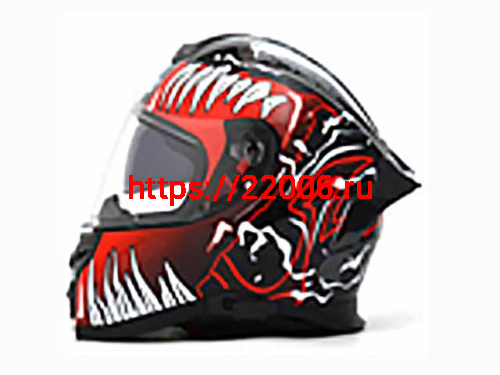 Мотошлем VIRTUE MD-820 закрытый с визором черный с рисунком VENOM (L) Мотошлем VIRTUE MD-820 закрытый с визором черный с рисунком VENOM (L)