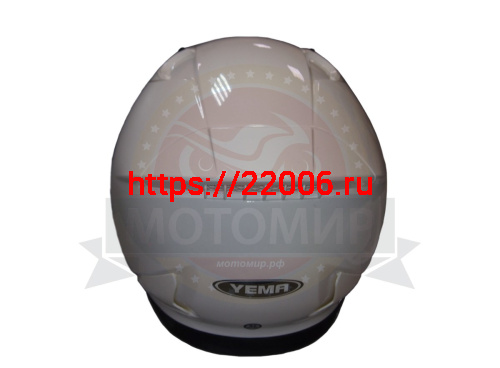 Шлем открытый YM-637 "YAMAPA", белый, размер XL (с антикрылом) NEW фото 3