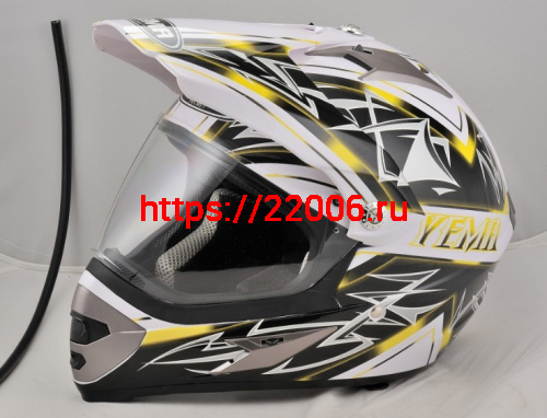 Мотошлем YM-911 черно-желтый (М)