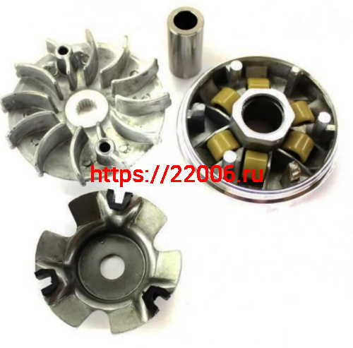 Вариатор 152QMI 157QMJ 125/150сс в сборе (ролики) ТММР Вариатор 152QMI 157QMJ 125/150сс в сборе (ролики) ТММР