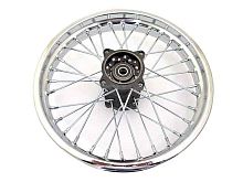 Диск колеса задний стальной на спицах 1.85 - 14" обод хром, дисковый тормоз ось 15мм Питбайк