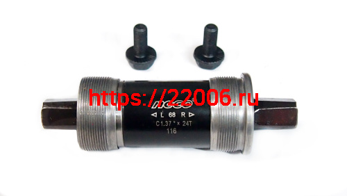 Каретка-картридж NECO B910 под квадрат, BSA 1.37”x 24T, R/L. 68/116мм. Ось 10В21, ст.чашки, ст.кор