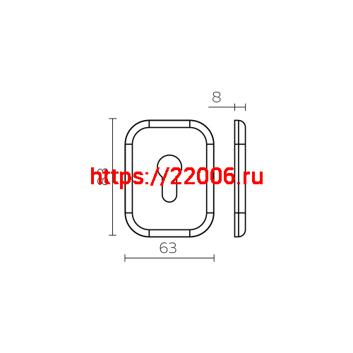 Накладка Fuaro (Фуаро) на цилиндр ESC.C.XL/K.486 (ESC 486-C SQ XL) SSC сатинированный хром (1 шт.) фото 3 Накладка Fuaro (Фуаро) на цилиндр ESC.C.XL/K.486 (ESC 486-C SQ XL) SSC сатинированный хром (1 шт.) фото 3