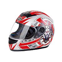 Мотошлем YM-823 красно-серый (S)