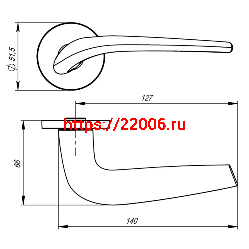 Ручка Armadillo (Армадилло) раздельная R.URS52.TWIN (TWIN URS) BL-26 черный фото 4 Ручка Armadillo (Армадилло) раздельная R.URS52.TWIN (TWIN URS) BL-26 черный фото 4
