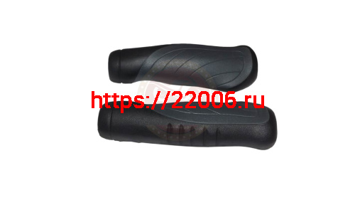 Грипсы для велосипеда 135мм, Kraton/гель, анатомические, с заглушками, чёрно-серые (VLG-690AD2) VELO Грипсы для велосипеда 135мм, Kraton/гель, анатомические, с заглушками, чёрно-серые (VLG-690AD2) VELO