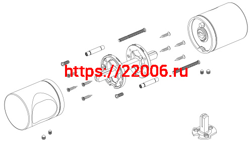 Ручка Armadillo (Армадилло) раздельная R.ART52.BALANCE MWSC-33 итальянский тисненый фото 3