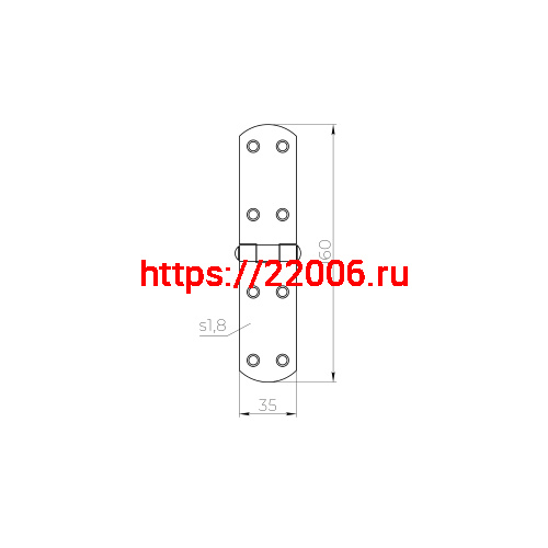 Петля Ajax (Аякс) французская LM/IN160x35x2FR YZN желтый цинк фото 2 Петля Ajax (Аякс) французская LM/IN160x35x2FR YZN желтый цинк фото 2