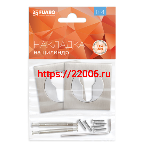 Накладка Fuaro (Фуаро) под цилиндр ET.K.KM52 (ET KM) SN/CP-3 матовый никель/хром фото 2 Накладка Fuaro (Фуаро) под цилиндр ET.K.KM52 (ET KM) SN/CP-3 матовый никель/хром фото 2