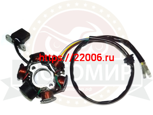 Зажигание Альфа Horse голое (без маховика) (6 катушек, 5 провод, без колодки)