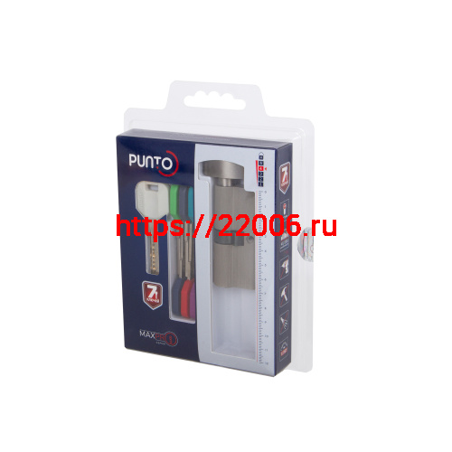 Цилиндровый Punto (Пунто) механизм MaxPro7002Knob80mm(25+10+45) SN никель 7key с вертушкой фото 2