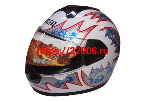 Шлем интеграл "Safelead" HF-110 NEW белый, черный размер M