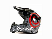 Мотошлем VIRTUE MD-902 Кросс черный матовый с серым граффити (L)