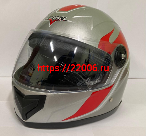 Мотошлем закрытый FGN-888 светло-серый (без размера)