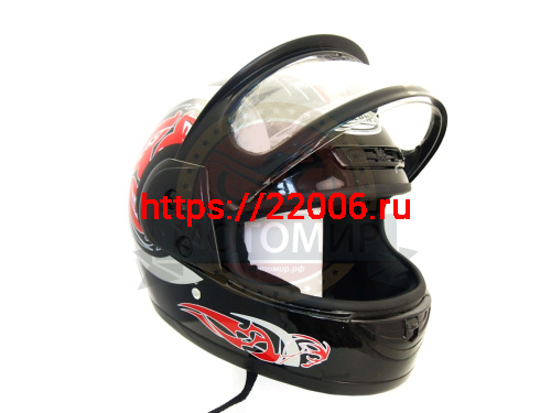 Шлем интеграл FALCON XZF01, размер S (59-60) (тонированный визор) decal red black 1 black grey blue фото 2