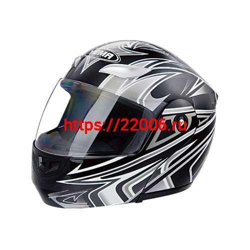 Мотошлем YM-920 черный (S) аэрография