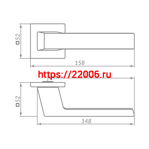 Ручка Punto (Пунто) раздельная K.ARC.Q52.DIPLOMAT GR-23 графит фото 3 Ручка Punto (Пунто) раздельная K.ARC.Q52.DIPLOMAT GR-23 графит фото 3