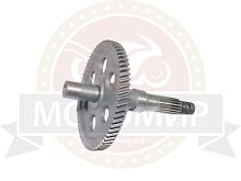 Вал заднего колеса в сборе с шестерней  FT50QT длинная 68Z