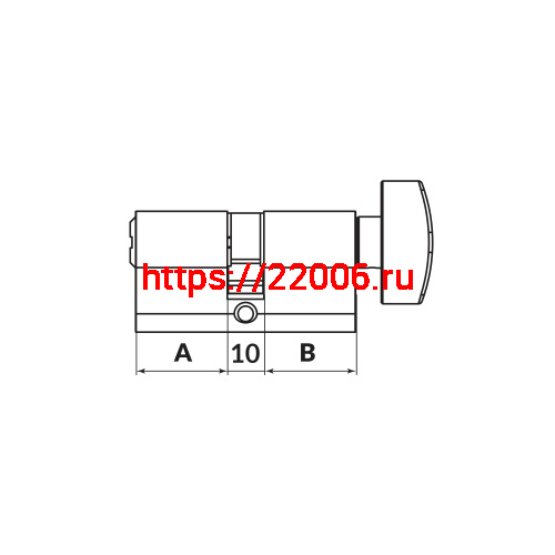 Цилиндровый Punto (Пунто) механизм MaxPro7002Knob52mm(21+10+21) GR графит 7key с вертушкой фото 3 Цилиндровый Punto (Пунто) механизм MaxPro7002Knob52mm(21+10+21) GR графит 7key с вертушкой фото 3