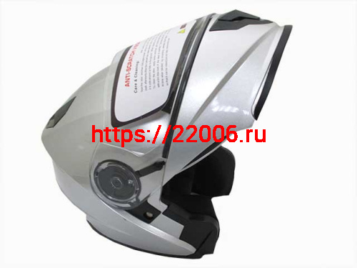 Мотошлем YM-927 серебряный (XL)