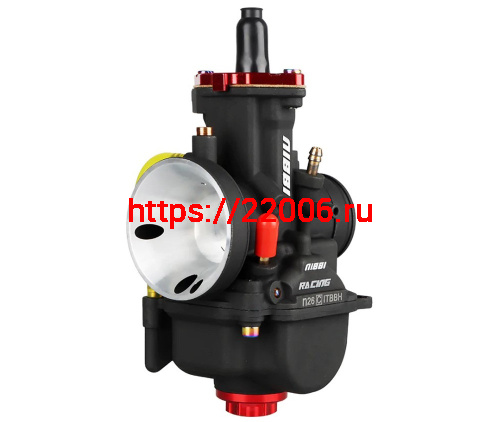 Карбюратор NIBBI Racing PWK26 (YJ), реком.двиг. 100-150 см3 (вход/выход 26 и 50 мм) фото 3