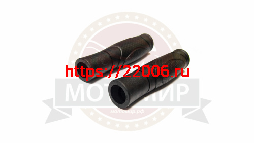 Грипсы для велосипеда 130мм, d-22,2мм, резина, черные, литые фото 2