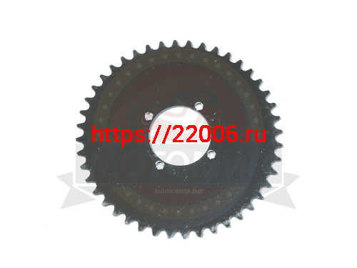 Звезда 44 зуб. (415) цепи, задняя  "Газуля" F50/72/80 голая (d54, 4 отверствия)