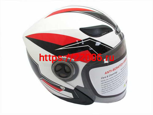 Мотошлем YM-619 Graphics красно-белый (L)