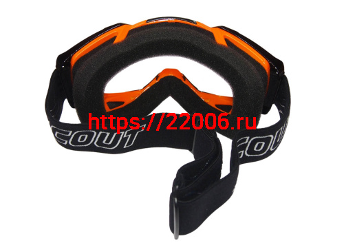 Очки мотокросс/спорт SCOUT (NK-1015) черн/оранж, резинка с силиконом, цветн упаковка фото 2