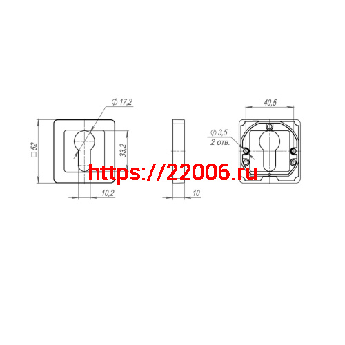 Накладка Punto (Пунто) под цилиндр ET.K.QR52 (ET QR) SN/CP-3 матовый никель/хром фото 3 Накладка Punto (Пунто) под цилиндр ET.K.QR52 (ET QR) SN/CP-3 матовый никель/хром фото 3