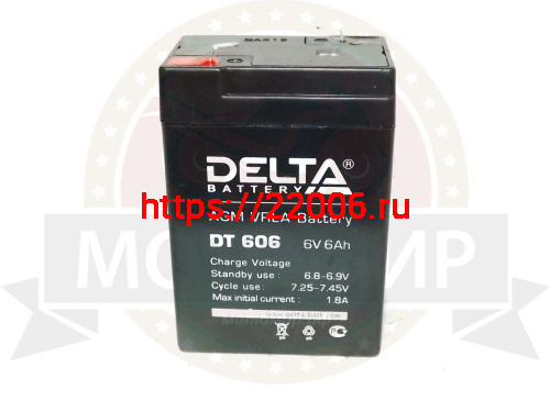 Аккумулятор 6В 6 А/ч, кислотный AGM (Delta DT 606) для электро машинок (70*47*101) (НАБОР) Аккумулятор 6В 6 А/ч, кислотный AGM (Delta DT 606) для электро машинок (70*47*101) (НАБОР)