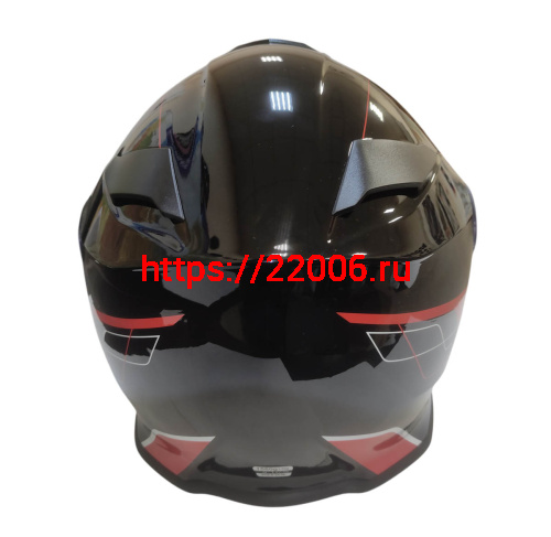 Шлем модуляр COBRA EC H271, черный/красный, черный/лайм, черный/оранжевый FOSH, размер S фото 4