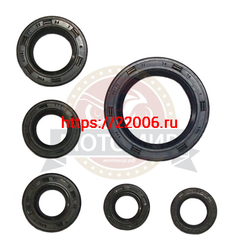 Набор сальников двигателя LF163 FML-2MP (6 шт) Набор сальников двигателя LF163 FML-2MP (6 шт)