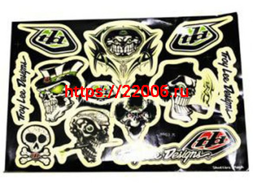 Наклейки набор (22х35) Skullies Pack