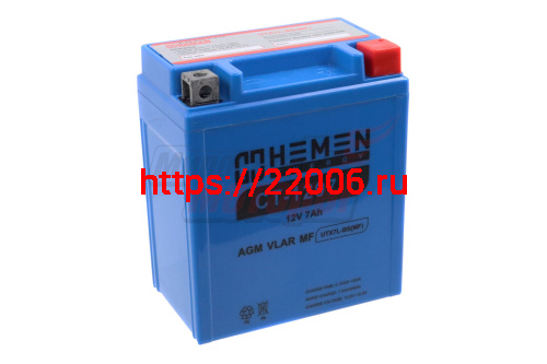 Аккумулятор 12В 7Ач HEMEN ENERGY CT1207.1 (UTX7L-BS(MF))(кислотный, герметичный) (обр.полярн) (113*70*132мм) Аккумулятор 12В 7Ач HEMEN ENERGY CT1207.1 (UTX7L-BS(MF))(кислотный, герметичный) (обр.полярн) (113*70*132мм)