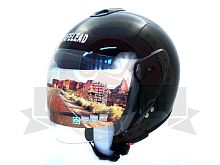 Шлем открытый "Safelead" HF-217"колобки с доп. стеклом" deep синий, красный черный, размер XL