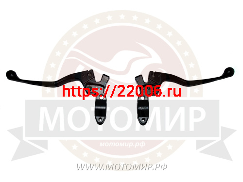 Рычаги тормоза/сцепления Урал с кронштейном, металич., пара фото 2