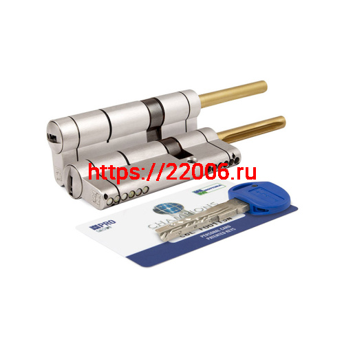 Цилиндровый механизм Mottura (Моттура) под вертушку (дл. шток) CP4P313101C5 (62 мм/26+10+26), МАТ.НИКЕЛЬ