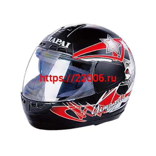 Мотошлем YM-801 черно-красный (S)