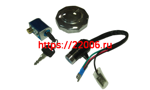 Крышка бензобака Альфа (Граненыч) с замком, хром (+замкок зажигания+ противоугон.) (компл.)