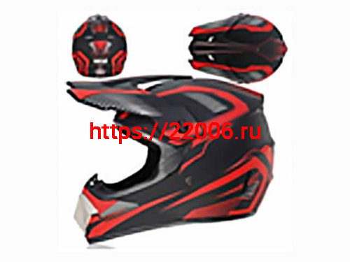 Мотошлем VIRTUE MD-905 Кросс черно-красный матовый (XL) Мотошлем VIRTUE MD-905 Кросс черно-красный матовый (XL)