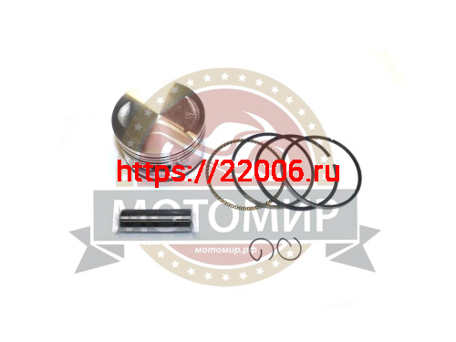 Поршень 63,50 мм 4 такт. 163FML Хантер (CG/CB200) (кольца, палец d15мм, стопорн. кольца) Поршень 63,50 мм 4 такт. 163FML Хантер (CG/CB200) (кольца, палец d15мм, стопорн. кольца)