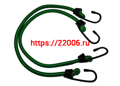 Резинка для крепления багажа с крючками 8мм*0,6м (2шт) 57032