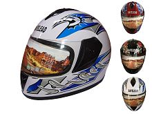 Шлем интеграл "Safelead" HF-150 NEW белый (BG), бургунди (DT), черный (Q30), размер S